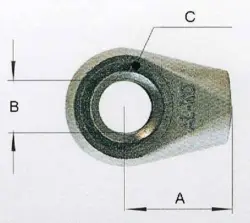 Øje til gasdæmper Ø8,1 og 8 mm gevind