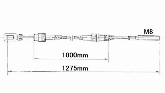 Peitz Bremsekabel  1000 / 1275 mm og ældre Al-ko