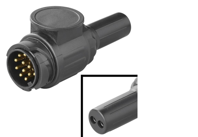 13-polet Jaeger stik med 2 kabeludtag