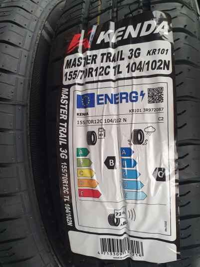 155/70 R12C 104N Trailerhjul. Sort Fælg