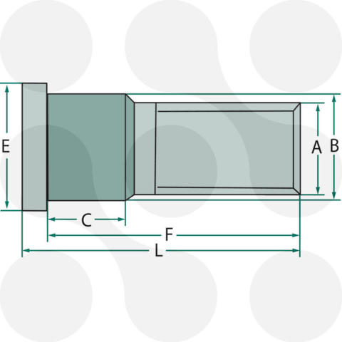 Riffelbolt M18x1,5 x 58mm.
