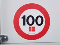 Tempo 100 Dansk Klistermærke
