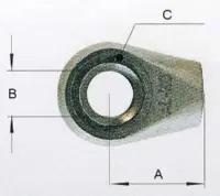 Øje til gasdæmper Ø8,1 og 10 mm gevind